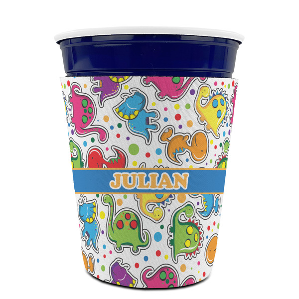 Dinosaur Print Party Cup Sleeves - without bottom - FRONT (on cup)