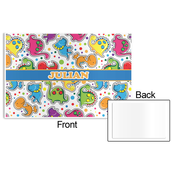 Dinosaur Print Disposable Paper Placemat - Front & Back