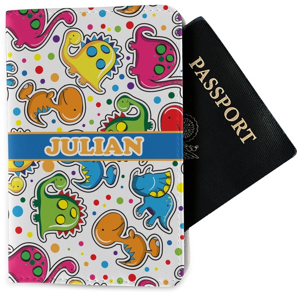 Custom Dinosaur Print Passport Holder - Fabric (Personalized)