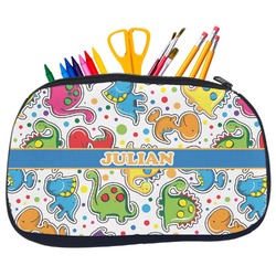 Dinosaur Print Neoprene Pencil Case - Medium w/ Name or Text