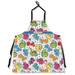 Dinosaur Print Apron Without Pockets w/ Name or Text