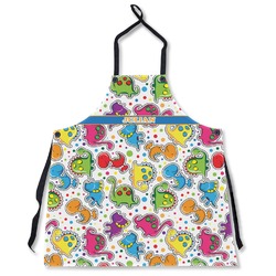 Dinosaur Print Apron Without Pockets w/ Name or Text