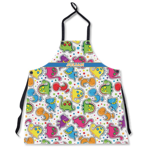 Custom Dinosaur Print Apron Without Pockets w/ Name or Text