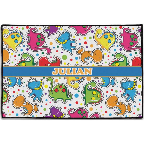 Dinosaur Print Personalized Door Mat - 36x24 (APPROVAL)