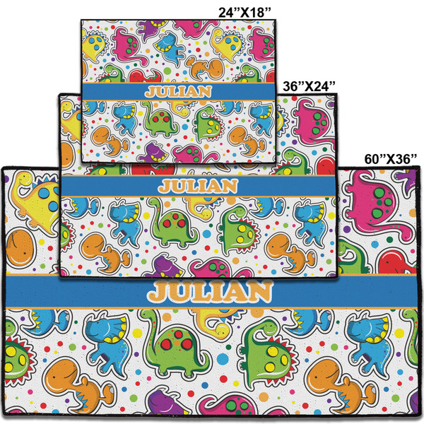 Dinosaur Print Personalized Door Mat - Group Parent IMF