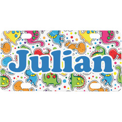 Dinosaur Print Mini / Bicycle License Plate (4 Holes) (Personalized)