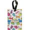 Dinosaur Print Plastic Luggage Tag - Rectangular w/ Name or Text