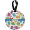 Dinosaur Print Plastic Luggage Tag - Round (Personalized)