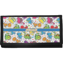 Dinosaur Print Canvas Checkbook Cover (Personalized)