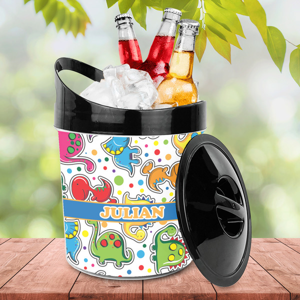 Dinosaur Print Plastic Ice Bucket - LIFESTYLE