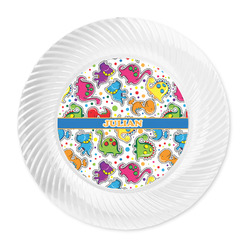 Dinosaur Print Plastic Party Dinner Plates - 10" (Personalized)