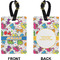 Dinosaur Print Rectangle Luggage Tag (Front + Back)