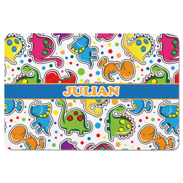 Dinosaur Print Rectangular Fridge Magnet - FRONT