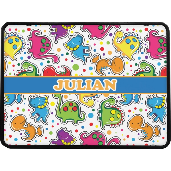 Dinosaur Print Rectangular Trailer Hitch Cover (Personalized)