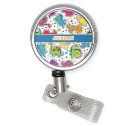 Dinosaur Print Retractable Badge Reel (Personalized)