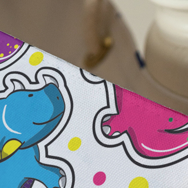 Dinosaur Print Large Rope Tote - Close Up View