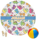 Dinosaur Print Round Beach Towel (Personalized)