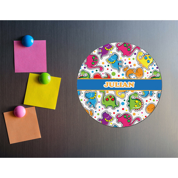 Dinosaur Print Round Fridge Magnet - LIFESTYLE