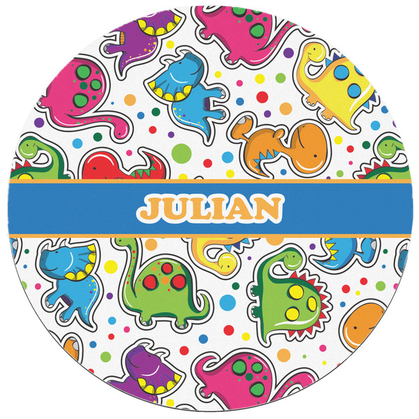 Dinosaur Print Round Mousepad - APPROVAL