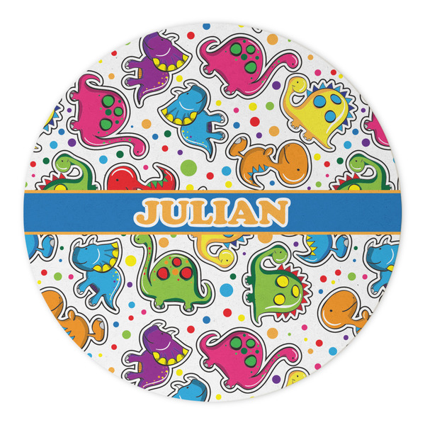 Dinosaur Print Round Paper Coaster - Approval