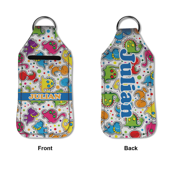 Dinosaur Print Sanitizer Holder Keychain - Large APPROVAL (Flat)