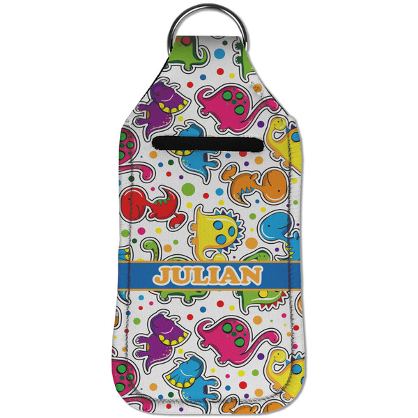 Dinosaur Print Sanitizer Holder Keychain - Large (Front)