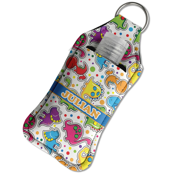 Dinosaur Print Sanitizer Holder Keychain - Large in Case