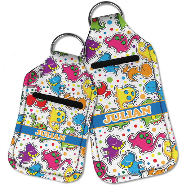 Dinosaur Print Sanitizer Holder Keychain - Parent Main