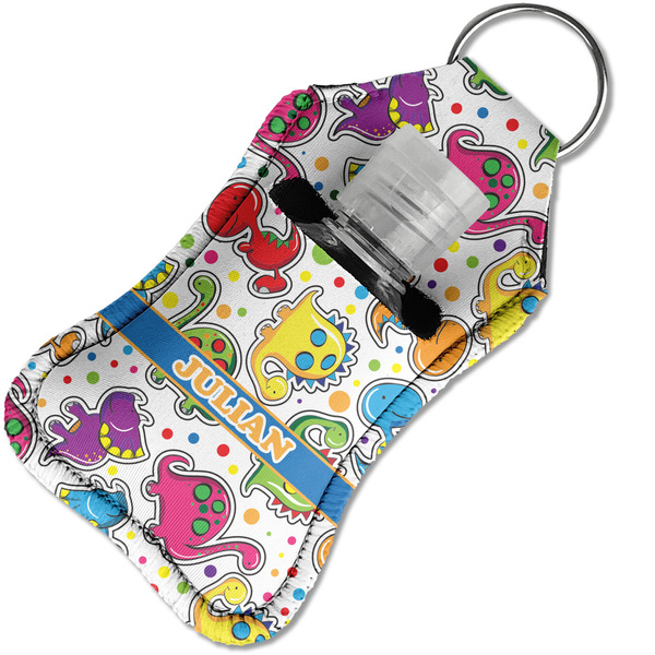 Dinosaur Print Sanitizer Holder Keychain - Small in Case