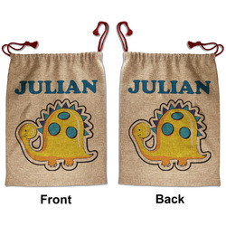 Dinosaur Print Santa Sack - Front & Back (Personalized)