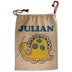 Dinosaur Print Santa Sack - Front (Personalized)