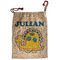 Dinosaur Print Santa Sack - Front (Personalized)