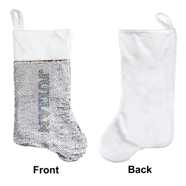 Dinosaur Print Sequin Stocking - Approval