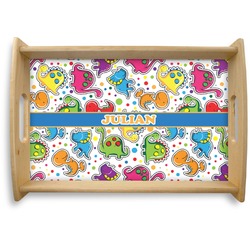 Dinosaur Print Natural Wooden Tray - Small (Personalized)