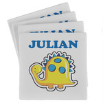 Dinosaur Print Absorbent Stone Coasters - Set of 4 (Personalized)