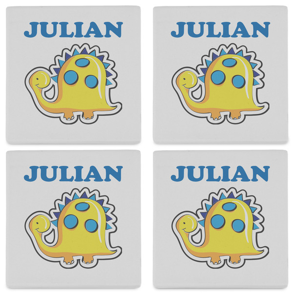 Dinosaur Print Set of 4 Sandstone Coasters - See All 4 View