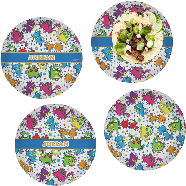 Dinosaur Print Set of Lunch / Dinner Plates