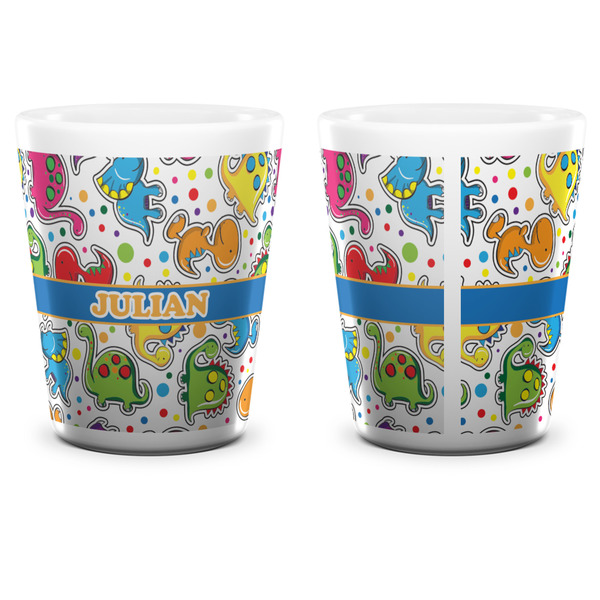 Dinosaur Print Shot Glass - White - APPROVAL