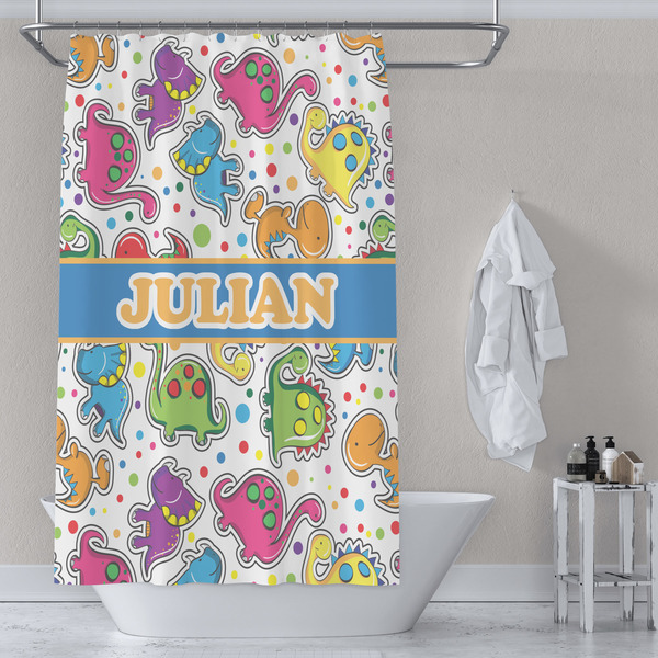 Dinosaur Print Shower Curtain Lifestyle