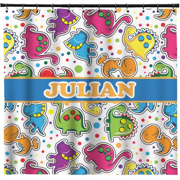 Custom Dinosaur Print Shower Curtain - Custom Size (Personalized)