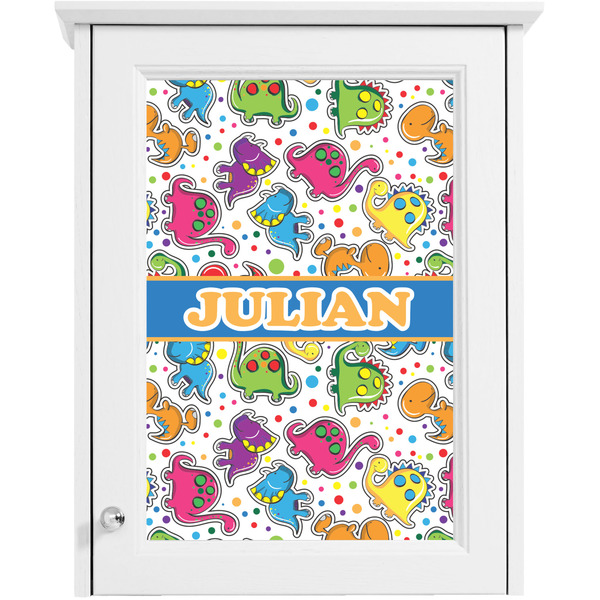 Dinosaur Print Single White Cabinet Decal