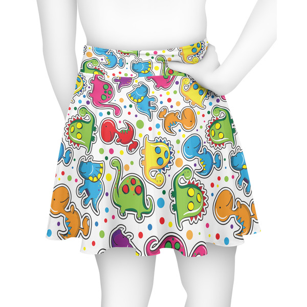 Dinosaur Print Skater Skirt - Back