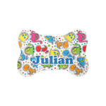 Dinosaur Print Bone Shaped Dog Food Mat (Small) (Personalized)