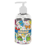 Dinosaur Print Plastic Soap / Lotion Dispenser (8 oz - Small - White) (Personalized)