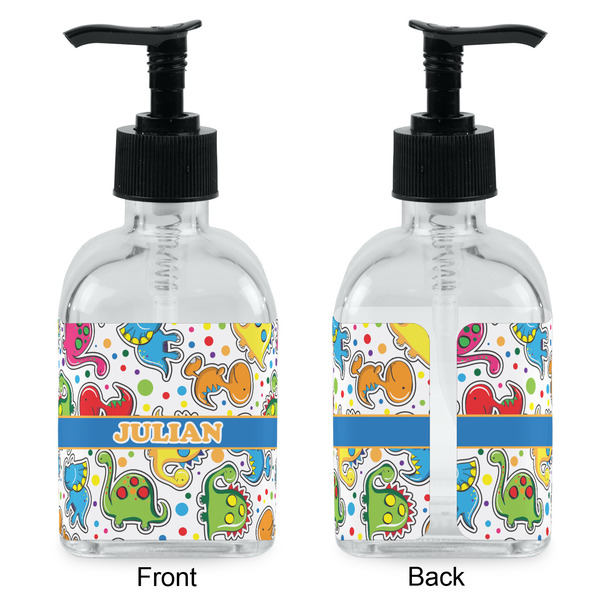 Dinosaur Print Glass Soap/Lotion Dispenser - Approval