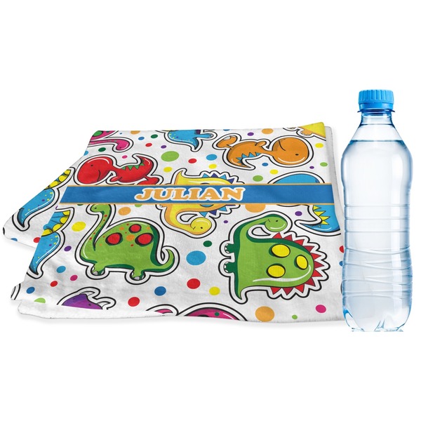 Custom Dinosaur Print Sports & Fitness Towel (Personalized)