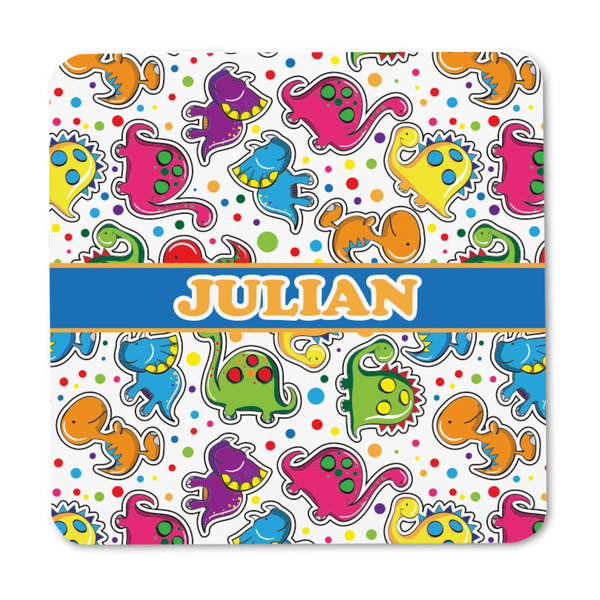 Dinosaur Print Square Fridge Magnet - FRONT