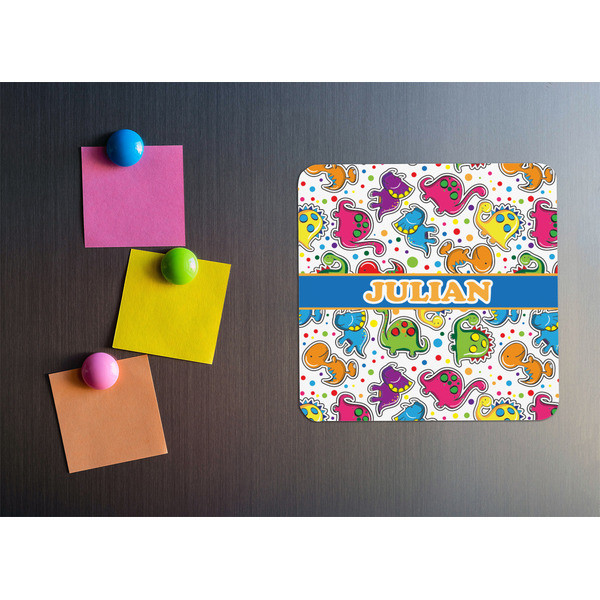Dinosaur Print Square Fridge Magnet - LIFESTYLE