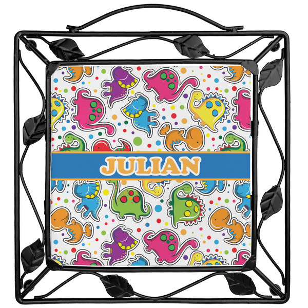 Custom Dinosaur Print Square Trivet (Personalized)