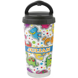 Dinosaur Print Stainless Steel Coffee Tumbler (Personalized)